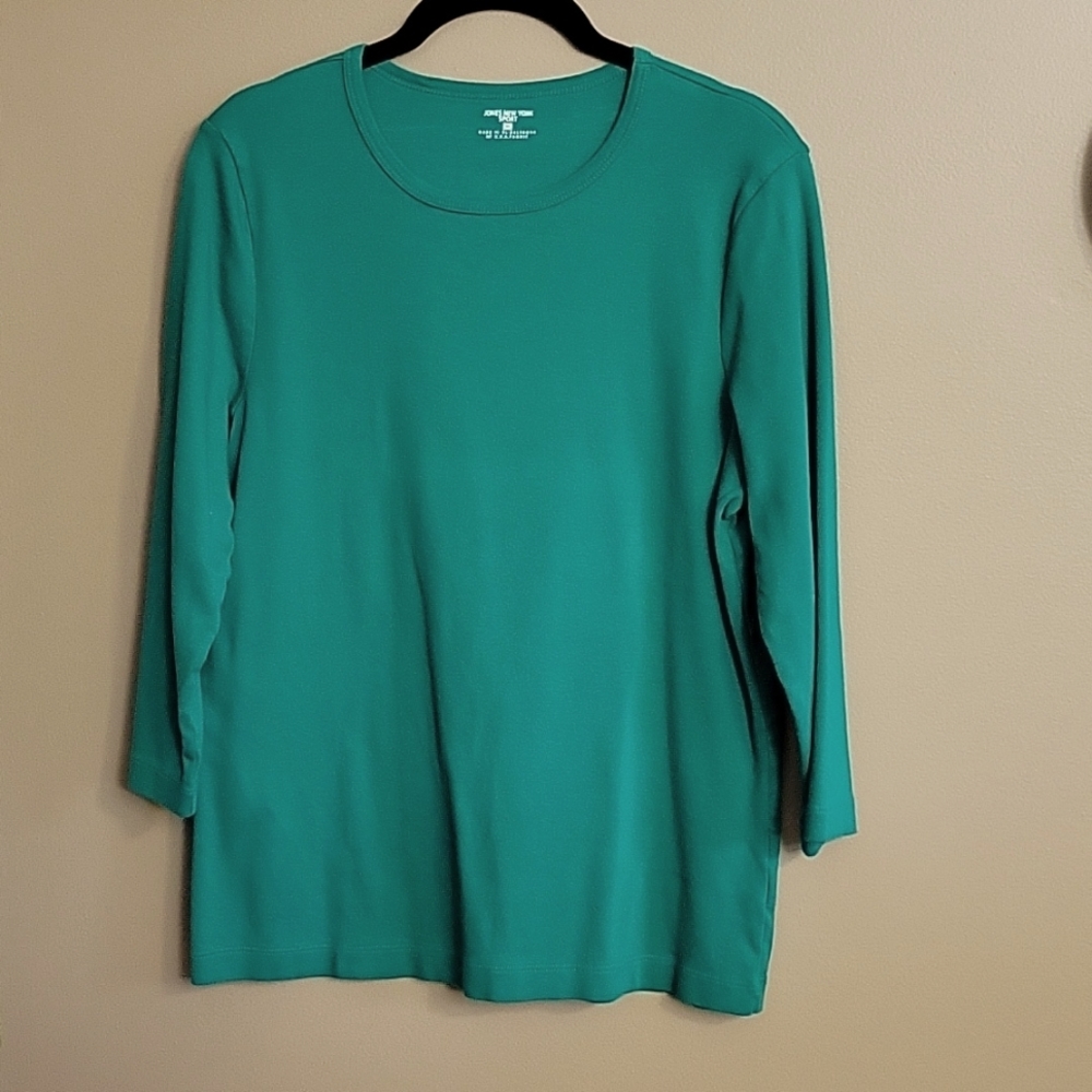3/$20 Ladies XL long sleeve cotton knit green